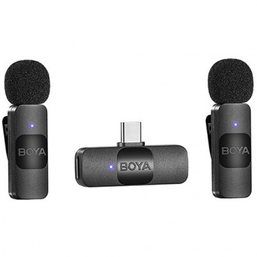 BOYA BY-V20 Microfono Inalambrico Doble. Conexion tipo C