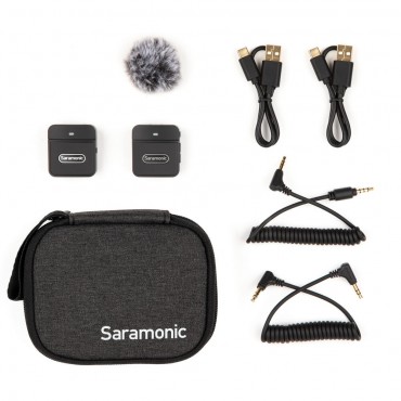 Saramonic Blink 100 B1 Sistema de Micrófono Inalámbrico Compacto, 1 transmisor y 1 receptor, Salida 3.5mm