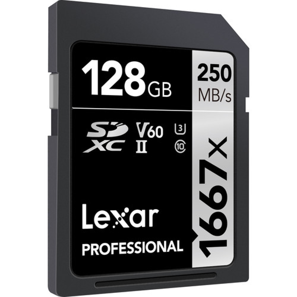 Tarjeta de memoria SDXC Lexar  128GB Profesional 1667x UHS-II